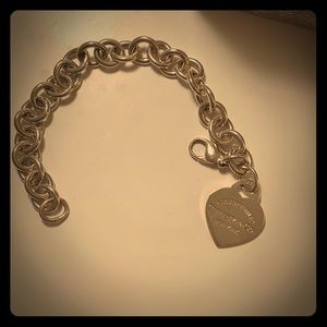 Tiffany & Co. silver heart charm bracelet